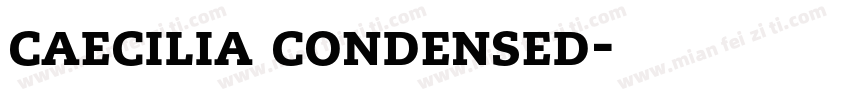caecilia condensed字体转换